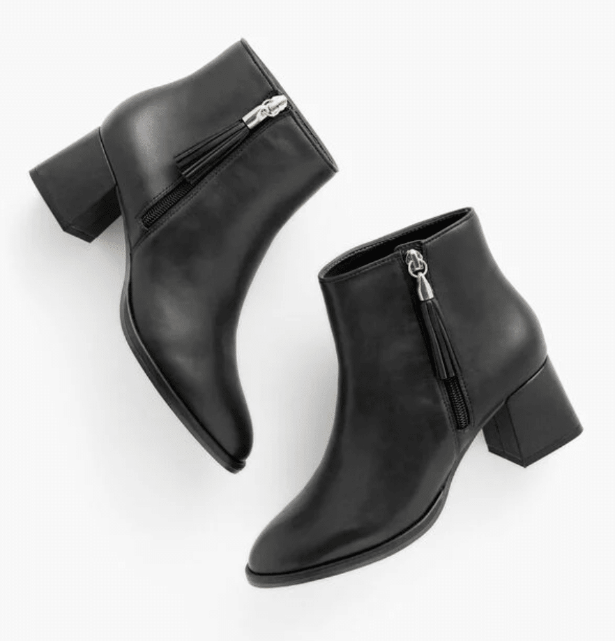 the ultimate guide to wearing boots with jeans! pointed toe 50 is not old tania stephens fashion blogger talbots